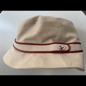 Coach Bucket Rain Leatherware Hat Women’s Khaki